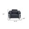 Homeroots 41" Dark Gray Italian Leather Power Recliner Chair 482246 - alternate 4