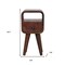 Homeroots 16" Brown Solid Wood Square One Drawer Nightstand 651619 - alternate 10