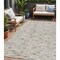 Homeroots 5' X 8' Linen And Gray Geometric Washable Indoor Outdoor Area Rug 616557 - alternate 1