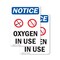 Signmission Oxygen In Use Sign With Symbol, 7 in W x Rectangle, Vinyl Decal OS-2PACK-NS-D-710-V-17100 - alternate 6