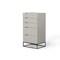 Homeroots 24" Grey Manufactured Wood Five Drawer Chest 473081 - alternate 5