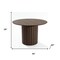 Homeroots 46" Brown Wood Pedestal Base Round Top Dining Table 720645 - alternate 3