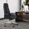 Leisuremod Summit High-Back Office Chair in Faux Leather & Aluminum Frame with Swivel & Tilt, Black SOT21BLL - alternate 6