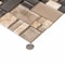 Apollo Tile Brown 11.7 in x 11.7 in Glass, Stone Polished Floor and Wall Mosaic Tile 4.75 sqft/case, 5PK APLCAS88026A - alternate 5