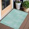 Homeroots 3' X 5' Turquoise And Teal Blue Abstract Washable Indoor Outdoor Area Rug 588798 - alternate 1