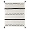 Homeroots 60" X 50" Black and White Woven Cotton Striped Throw Blanket with Tassels 516485 - alternate 8