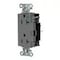 Hubbell Wiring Device-Kellems Straight Blade Receptacle, 5-20R, 20 A, 125V AC, 2 Pole, 3 Wire, Surface Mount, Grounded HBL2182STGY - alternate 3