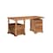 Homeroots 68" Brown Live Edge Solid Wood Writing Desk With Four Drawers 565284 - alternate 6