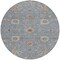 Homeroots 8' Denim Blue Ivory And Coral Round Floral Washable Indoor Outdoor Area Rug 604769 - alternate 5