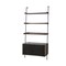 Homeroots Dark Brown Metal and Wood Three Tier Ladder Bookcase 380598 - alternate 1