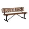 Leisure Craft 6' Personalized Standard Buddy Bench Bench With Back, Expanded Metal, Portable, Brown PB6WBP-BROWN - alternate 1