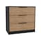 Homeroots 28" Oak Three Drawer Dresser 534963 - alternate 3