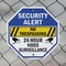 Signmission Security Alert No Trespassing 24 Ho, 10 Inch X 10 Inch, Aluminum Metal Signs OC-A-10-185 - alternate 4