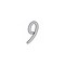 Hillman House Address Number 9, Nail-On, Reflective Plastic, 4 In. 841614 - alternate 1