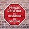 Signmission Private Driveway No Trespassing No, 10 inch X 10 inch, Aluminum Metal Signs, 2PK OC-A-2PACK-10-163 - alternate 3