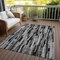 Homeroots 8' X 10' Gray And Black Striped Washable Indoor Outdoor Area Rug 603224 - alternate 6