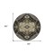 Homeroots 8' Black Gray And Ivory Round Oriental Washable Indoor Outdoor Area Rug 600140 - alternate 5