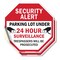 Signmission Security Alert Parking Lot Under 24, 4 inch X 4 inch, Vinyl Decal, 2PK OC-D-2PACK-4-116 - alternate 1