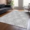 Homeroots 9' X 12' Gray And Silver Medallion Washable Indoor Outdoor Area Rug 587738 - alternate 4