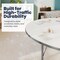 Flash Furniture Commercial Adjustable Height Horseshoe Activity Table with Locking Casters-White XU-A6066-HRSE-WHT-T-P-CAS-GG - alternate 7