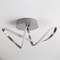 Jonathan Y Chantelle 19.5" 1-Light Modern Minimalist Aluminum Loop Integrated LED Semi Flush Mount, Nickel JYL1701A - alternate 8