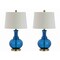 Jonathan Y Lavelle 25" Glass LED Table Lamp, Cobalt Blue/Brass Gold, 2PK JYL1068C-SET2 - alternate 9