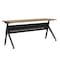 Flash Furniture Davis 72in. x 24in. HD Nesting Table w/Y-Legs, Modesty Panel, 1in. Thick Walnut Tabletop, Blk Frame MT-M7224-Y-LEG-WLNBLK-GG - alternate 1