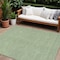 Homeroots 9' X 12' Green And Beige Geometric Washable Indoor Outdoor Area Rug 594387 - alternate 1