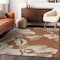Homeroots 9' X 12' Terra Cotta And Beige Floral Washable Indoor Outdoor Area Rug 589588 - alternate 7