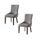 Homeroots Set of Two Tufted Gray and Espresso Upholstered Velvet Dining Side Chairs 543527 - alternate 5