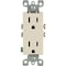 Leviton Decora 15A Light Almond Residential Grade 5-15R Duplex Outlet S06-05325-0TS - alternate 1