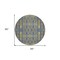 Homeroots 8' Blue Taupe And Beige Round Moroccan Washable Indoor Outdoor Area Rug 577189 - alternate 6