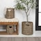Happimess Avery Bohemian Cottage Hand-Woven Hyacinth Cylinder Nesting Baskets with Handles, Brown, 3PK BSK2011B-3SET - alternate 4