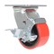 Vestil Polyurethane Swivel With Brake Caster 4 In. Diameter x 2 In. Width 792 Lb. Capacity Red/Black CST-VE-4X2PU-SWB - alternate 6