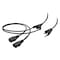 Monoprice Power Cord Splitter - NEMA 5-15P to 2x IEC 60320 C13_ 18AWG_ 10A_ SJT_ 27314 - alternate 1