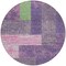 Homeroots 8' Purple Green And Pink Round Geometric Washable Indoor Outdoor Area Rug 612444 - alternate 3