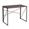 Homeroots 39" Brown and Black Wood and Metal H-Shape Computer Desk 568043 - alternate 3