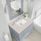 James Martin Vanities Breckenridge 36" Single Vanity, Serenity Blue, w/ 3 CM Siberian Silestone Top 330-V36-SRB-3SFR - alternate 4
