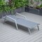 Leisuremod Marlin Patio Chaise Lounge Chair with Armrests in Grey Aluminum Frame, Dark Grey MLAGR-77DGR - alternate 8