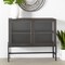 Homeroots 36in Brown and Black Solid Wood and Metal Display Cabinet With Two Doors 611058 - alternate 3
