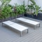 Leisuremod Marlin Patio Chaise Lounge Chair with Grey Aluminum Frame, White, 2PK MLGR-77W2 - alternate 8