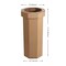 Happimess Fleur 25-Gallon Disposable Corrugated Cardboard Event Trash Can and Recycling Bin, Plain Brown, 2PK HPM1300A-SET2 - alternate 4