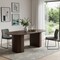 Homeroots 86" Walnut Wood Double Pedestal Base Oval Dining Table 720674 - alternate 4