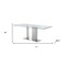 Homeroots 71" Clear And Silver Glass And Metal Pedestal Base Dining Table 555184 - alternate 3