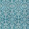 Homeroots 3' X 5' Teal Blue And Ivory Damask Washable Indoor Outdoor Area Rug 595193 - alternate 7