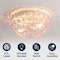 Jonathan Y Izzy 15.5" 2-Light Modern Glam Metal Dome LED Flush Mount with Crystal Flower Accents, White/Pink JYL9043B - alternate 8