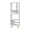 Homeroots 21" White and Natural Eight Shelves Freestanding Shelving Unit 403097 - alternate 5