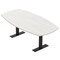 Skutchi Designs Arc Boat Conference Table With Power, 48 in W, 84 in L HAR-ABOT-48X84-T.BK-WA7976-NA - alternate 1