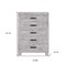 Homeroots 48" Gray Wood Five Drawer Dresser 564696 - alternate 8