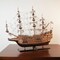 Homeroots 33" Wood Brown Sovereign of the Seas Hand Painted Boat Sculpture 401855 - alternate 3